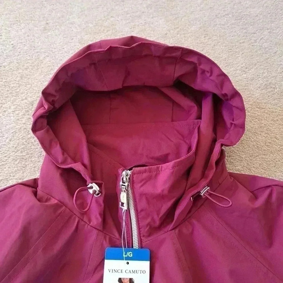 NWT Vince Camuto Pink Jacket Women's Lightweight Rain Coat Size XL - Picture 4 of 12